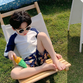 Bé Trai Chia Đồ Bơi Mùa Hè Phù Hợp Với Trung Bình Lớn Trẻ Em Quần Bơi Nhanh Khô Dài Tay Cho Bé Chống Nắng Đồ Bơi Hai Mảnh