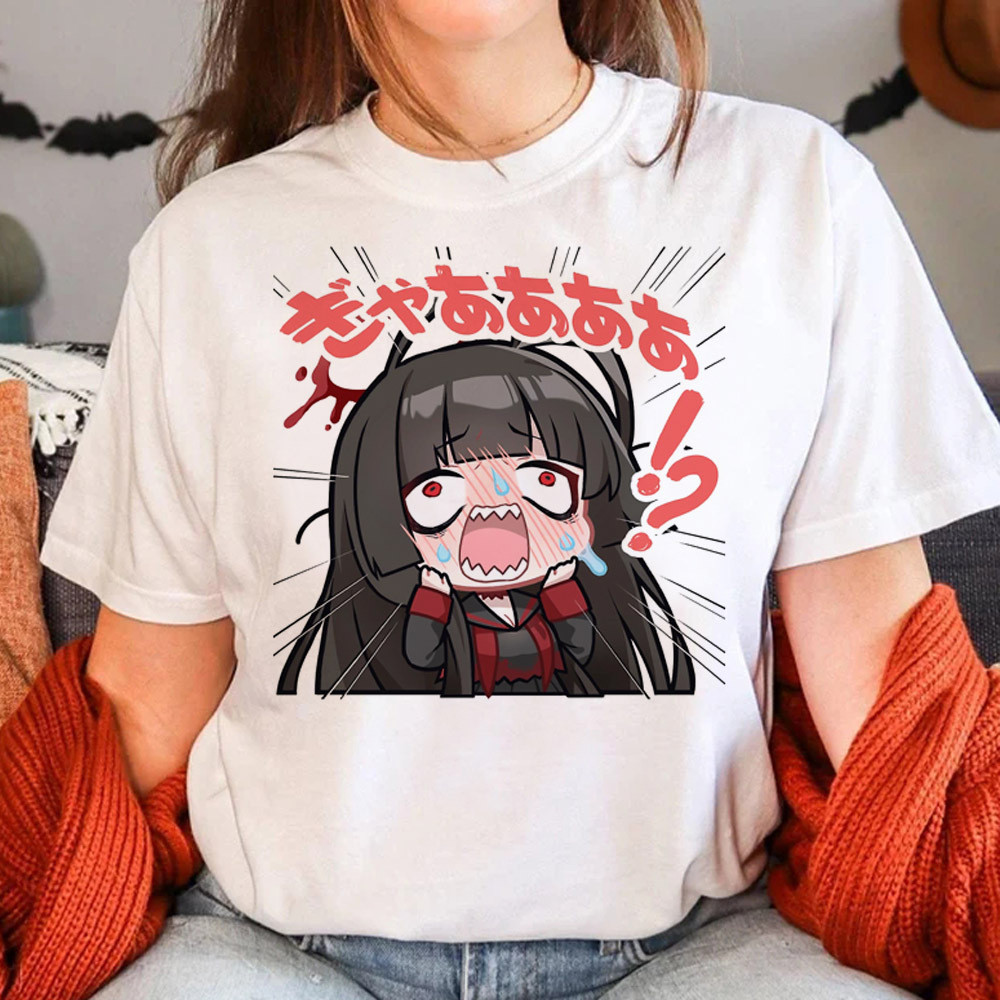 Blue Archive Tee nữ dạo phố áo thun nữ manga quần áo Nhật Bản