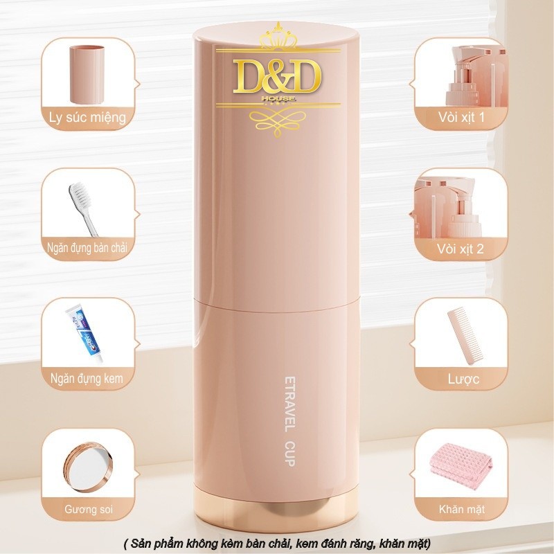 【NA Beauty】 Hộp đựng bàn chải kem đánh răng lược khăn mặt và mỹ phẩm - Travel kit Etravel