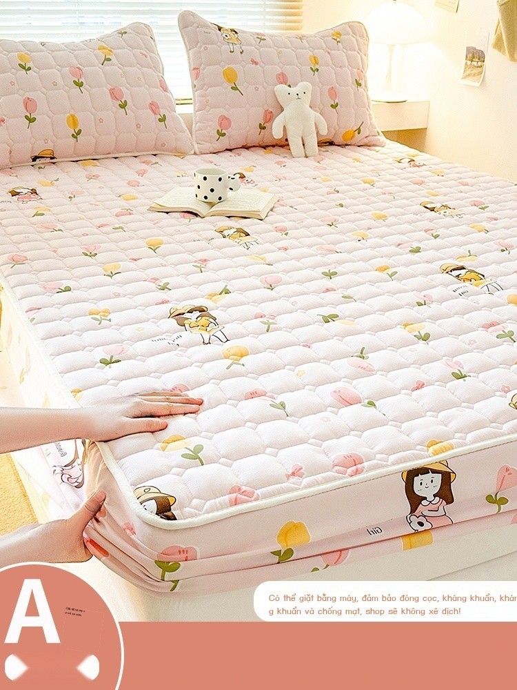 Ga trải giường Ga trải giường Ga trải giường Bảo vệ nệm 2024 mẫu mới một chiếc bao toàn bộ bọc chốn