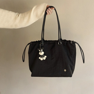 Thời Trang Nam Hợp Thời Trang Thanh Niên Trôi Túi Tote Dung Tích Lớn Nữ Đi Lại Màu Đen Túi Lớn Túi Đeo Vai