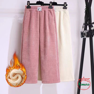   Giảm Giá  Quần Lót Lông Cừu Bé Gái Dày Ống Rộng Thu Đông Thời Trang Trẻ Em Vải Len Một Mảnh Quần Thẳng Thường Ngày 