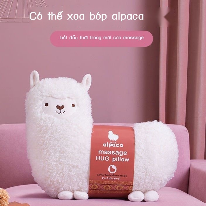 [SẴN-RẺ]  Đồ chơi gối nhồi bông massage Alpaca cho bé gái, quà sinh nhật dễ thương cho vợ ngủ