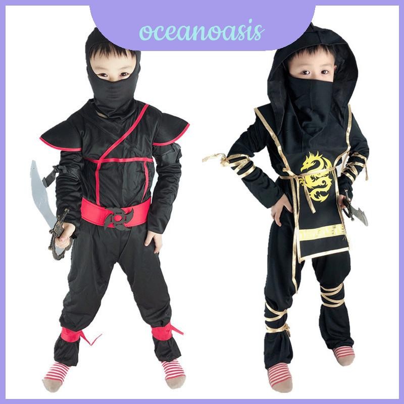 Và thoải mái thoáng khí cho bé trai trẻ em Ninja Assassin Trang phục có thể điều chỉnh