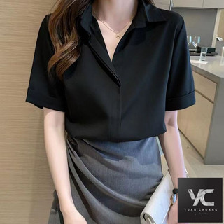  Áo Sơ Mi Mới Mùa Hè Nữ Thiết Kế Mỏng Áo Sơ Mi Voan Tay Ngắn Chuyên Nghiệp