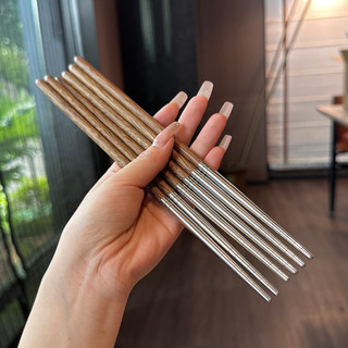 Đũa gỗ bằng thép không gỉ đũa ghép nối cao cấp bằng gỗ nguyên khối Đũa gỗ Trung Quốc