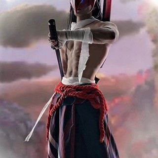Hàng Sẵn lol Bộ trang phục đầy đủ của anh hùng Yongen cosplay Liên minh quần áo in Yongen Kiếm đôi 