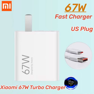  Xiaomi Chính Hãng 67W Turbo Sạc Nhanh US Cắm 6A 1M Loại C Cáp Cho Mi 11 12 13 14 Ultra Redmi K40S K50 Note 11 Pro 
