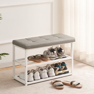 Ghế đẩu thay giày, ghế đẩu sắt mềm ở cửa nhà, giá để giày đệm, có thể ngồi và mang ghế đẩu, ghế đẩu