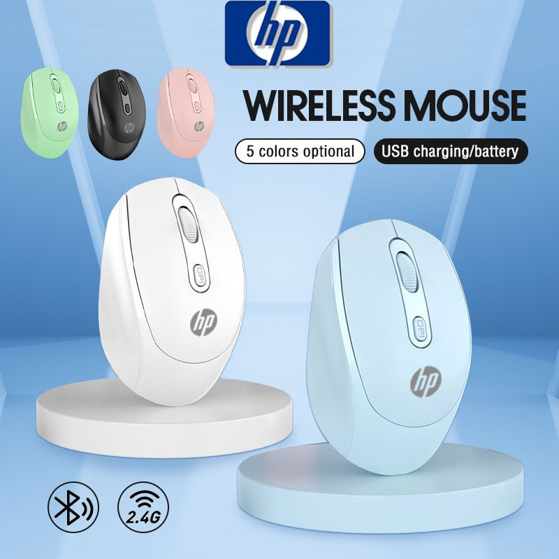 Hp 2.4G Không Dây + Chuột Bluetooth 1600DPI Tắt Tiếng Chuột Văn Phòng Doanh Nhân Chuột Chơi Game Chuột Tiện Dụng Cho PC Laptop