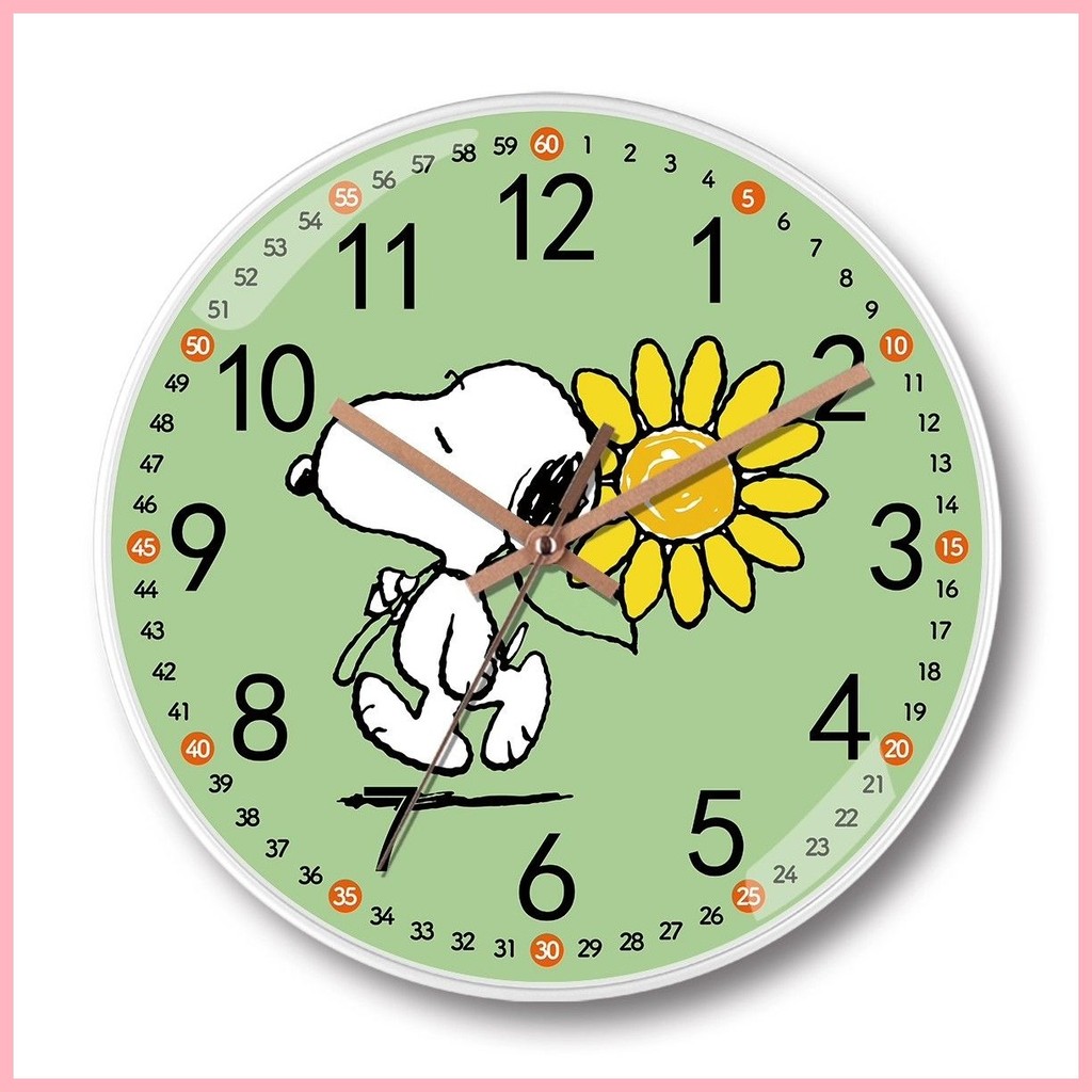 [GUYN] Đồng Hồ Treo Tường Snoopy Snoopy Đồng Hồ Treo Tường Hoạt Hình Giáo Dục Sớm Bé Trai Bé Gái Trẻ