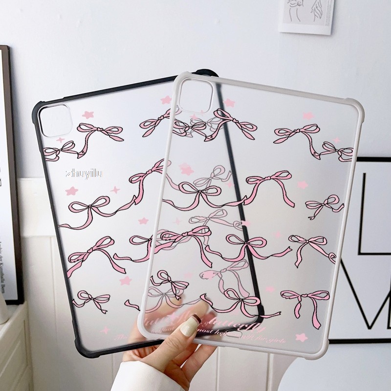 Vỏ máy tính bảng iPad Pro 11 inch M4 2024 iPad Pro 2024 11 A2836 A2837 A3006 Vỏ da họa tiết nơ và ho