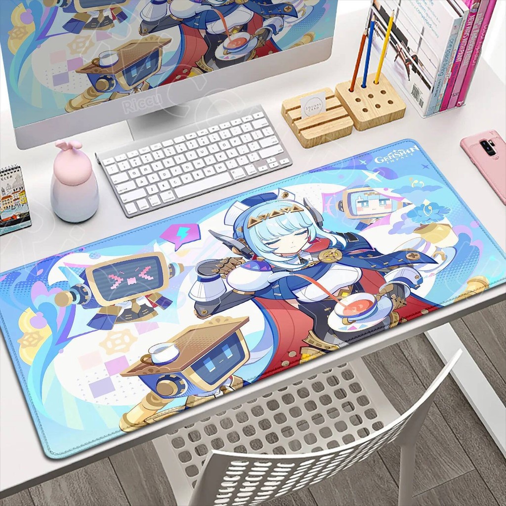 Mới Ineffa Chuột Miếng Lót Pc Game Thủ Để Bàn Thảm Genshin Tác Động Phụ Kiện Chơi Game Bàn Phím Lớn 