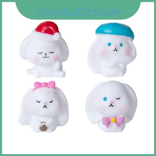Bức tượng nhựa thỏ dễ thương có băng đô màu hồng Phong cách bàn làm việc văn phòng Thu nhỏ hiện đại