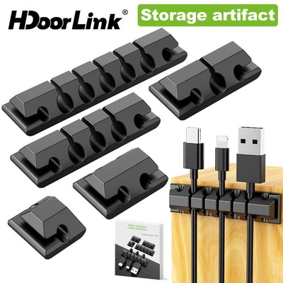 HdoorLink Cáp Silicon Sắp Xếp Cáp Dữ Liệu USB Cuộn Dây Quản Lý Cáp Kẹp Cho Bàn Phím Chuột Tai Nghe