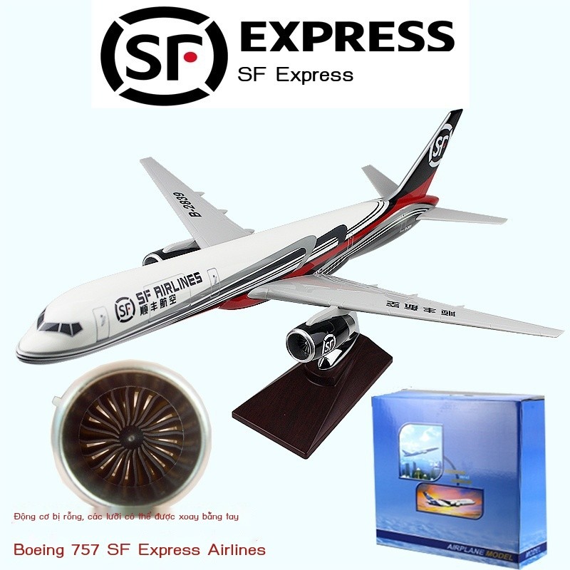[HÀNG MỚI VỀ] Boeing 737 Yuantong Shentong DHL Express Air China 47cm Express Airplane Model 757SF