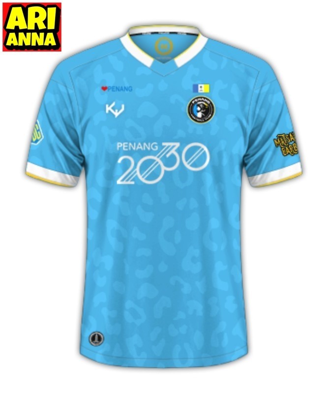 Arianna [Tên & Số tùy chỉnh miễn phí] Maillot GK 2 Penang FC 2024-25 Jersey Pavillion EliteJersi Mic