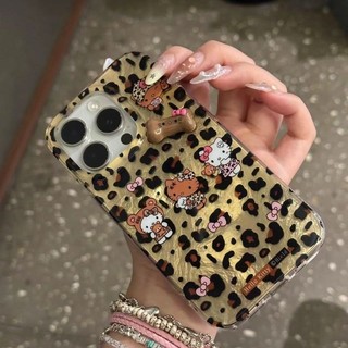 Ốp điện thoại in hình da báo Hello Kitty Apple 15 / 14 IPhone13 / 12promax Mềm 11xr