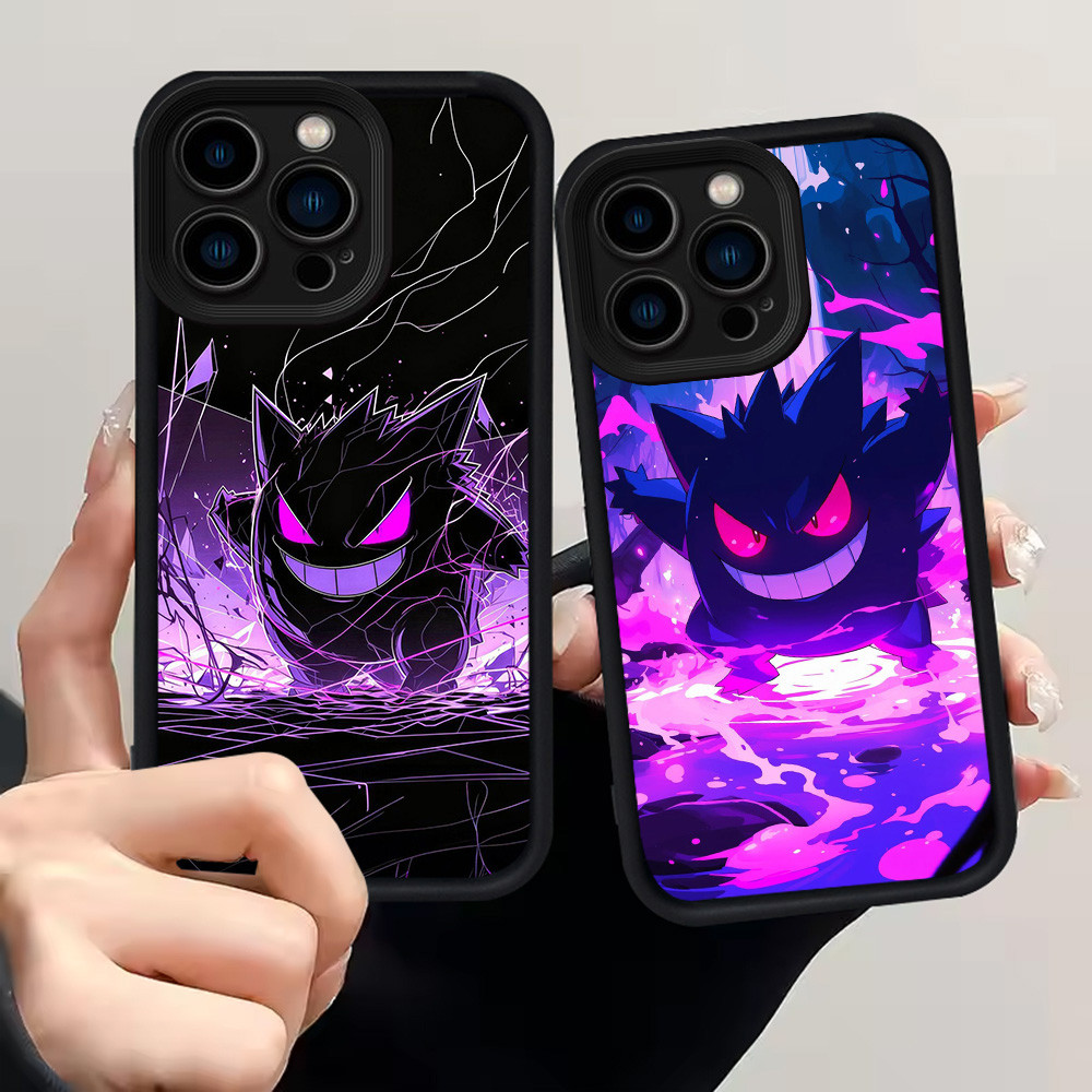 H102 Pokemon Gengar Ốp lưng Trường hợp cho iPhone 15 X XS 16 XR Plus Pro Max
