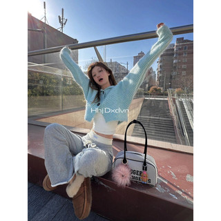  Áo Len Dệt Kim Ve Áo Cao Cấp 2024 Thu Đông Phong Cách Mới Mềm Mại Sáp Ngắn Rời Lười Phong Cách Cardigan Áo Khoác Nữ 