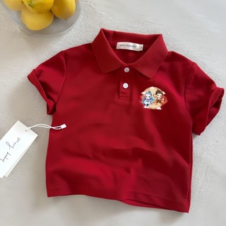 [Thời trang] Áo sơ mi polo ngắn tay ngắn tay hoạt hình dễ thương thời trang phong cách mới dành cho trẻ em