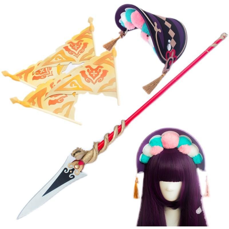 ♞,♘Genshin Impact Yunjin Cosplay Đạo cụ phụ kiện tóc Hat Game Animation Bộ ngoại vi