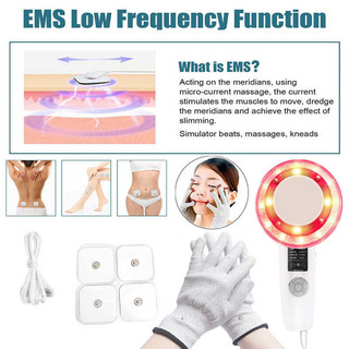 8 Trong Hifu 1 EMS Hồng Ngoại Siêu Âm Slim Shaping Massager Cho Mặt Cavitation Găng Tay Đố