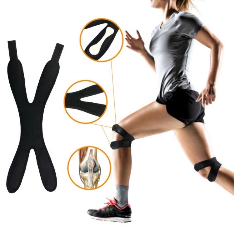 Patella Band Thể Thao Knee Pads Sốc Hấp Thụ Nén Bóng Rổ Ngoài Trời Bóng Đá Leo Núi Cycg Carnival Bảo
