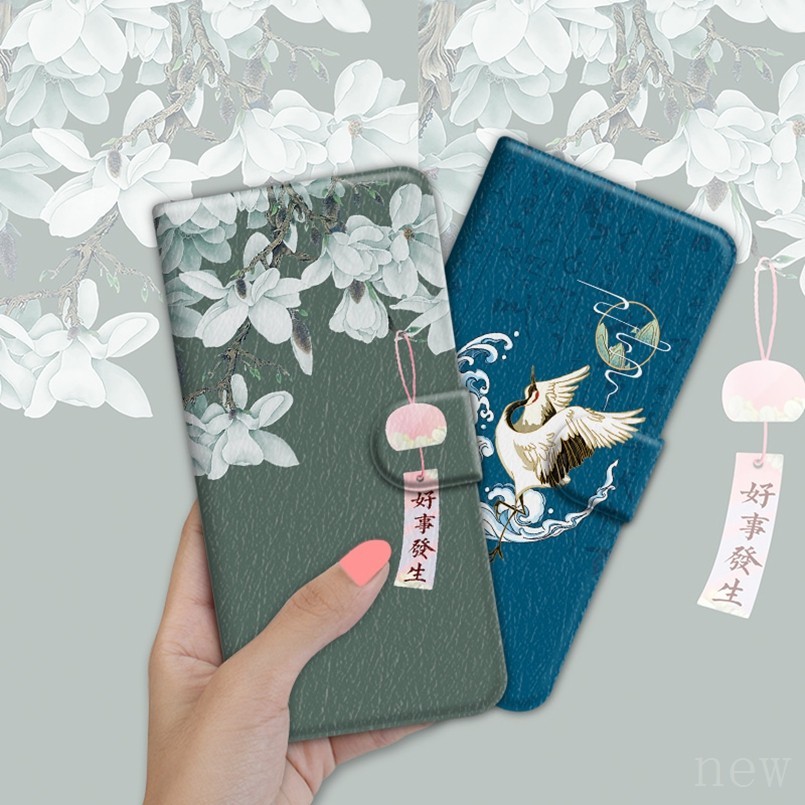 Ốp Da Lật Cho iPhone 15 Plus 14 Pro max Phong Cách Trung Hoa Từ Tính Ốp Lưng Điện Thoại i14 i15 Appl