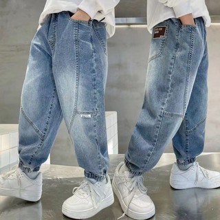 [Khuyến mãi] Quần jean bé trai kiểu dáng mỏng khâu phong cách mới Quần legging đẹp trai dáng rộng