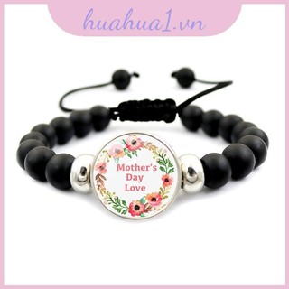 Vòng Tay Hạt Màu Đen Cho Nữ Handmade Thủy Tinh Trang Sức Món Quà Độc Đáo Ngày Của Mẹ