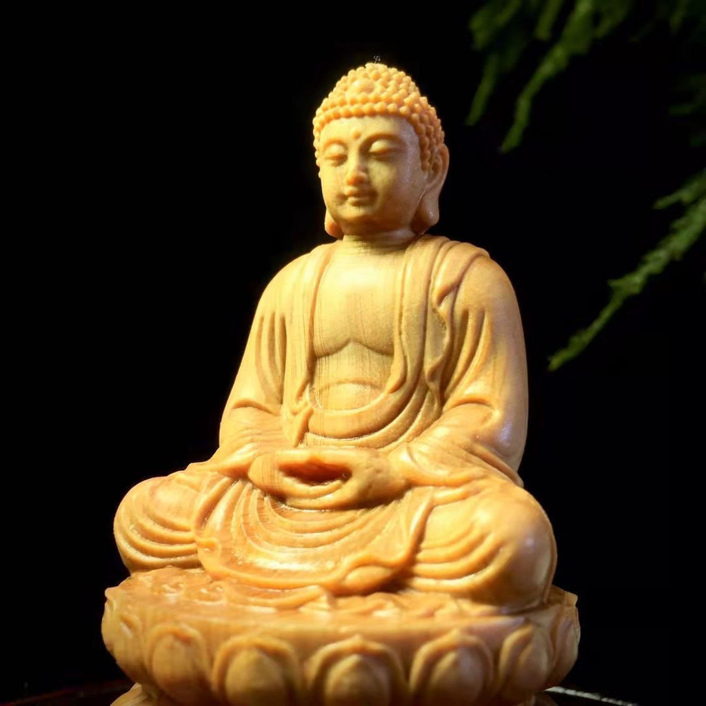 [GIÁ SỈ]  Gỗ Thuja chạm khắc, ô tô gắn đồ trang trí, gỗ nguyên khối Phật Thích Ca Mâu Ni Như Lai nh