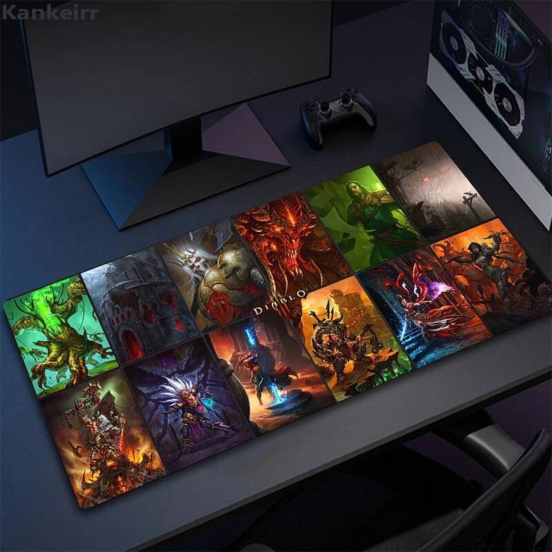 Mát HD D-Diablo 4 IV Mousepad Chuột Thảm Có Miếng Lót Phụ Kiện Chơi Game Prime Gaming XXL Bàn Phím M