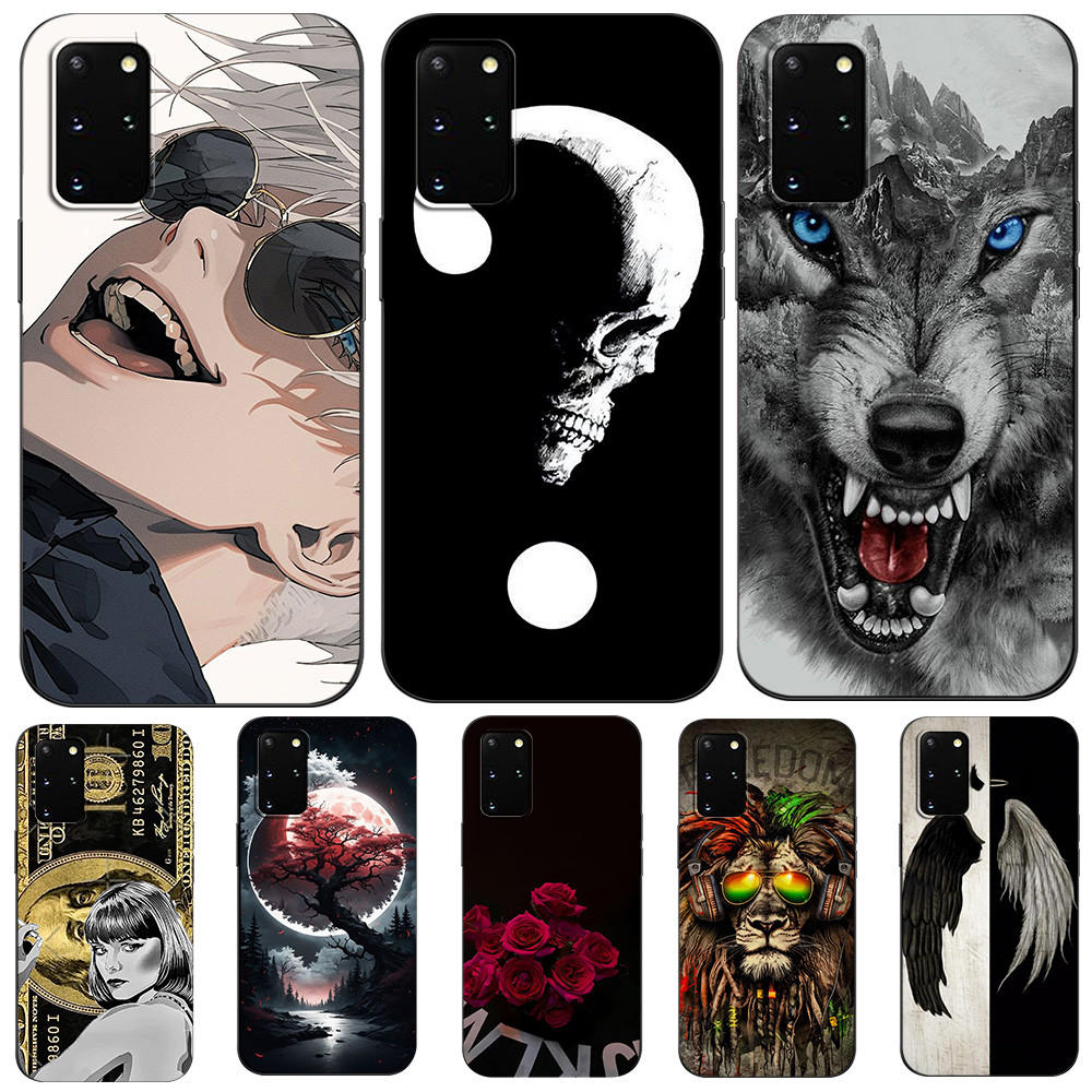 Ốp Lưng Samsung Galaxy S20 Plus S20 Ốp lưng Silicon Ốp Lưng Động Vật Tpu Đen