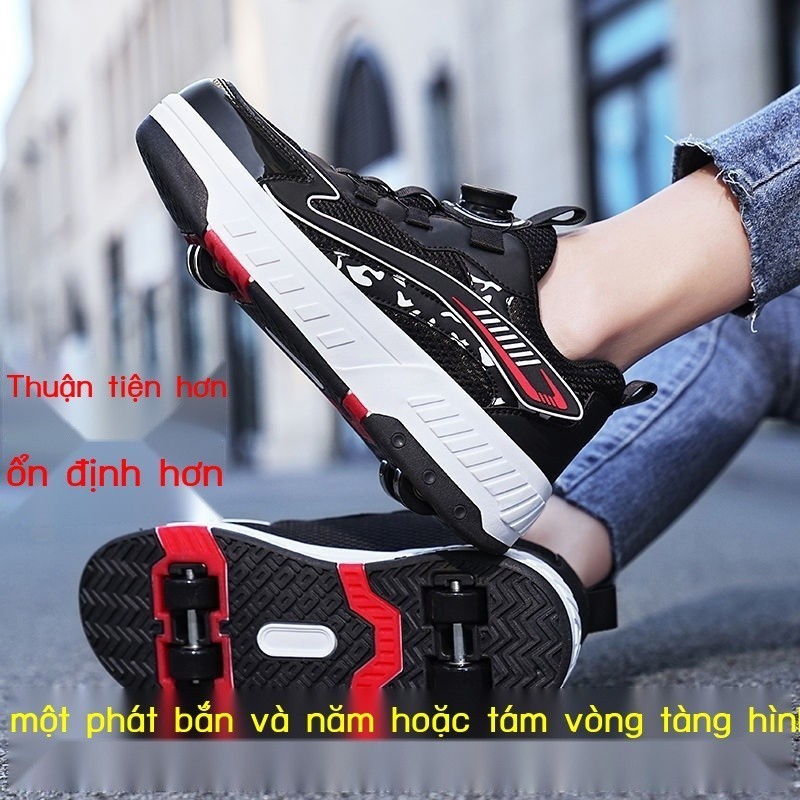 Giày trượt patin chạy bộ trẻ em, giày trượt biến dạng bốn bánh vô hình, giày có bánh xe cho bé gái,