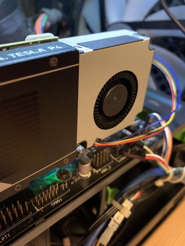 Hàng sẵn có = Vận chuyển 24 giờ NVIDIA Tesla P4 M4 T4 A2 Card đồ họa Sửa đổi Active Turbo Quạt làm m