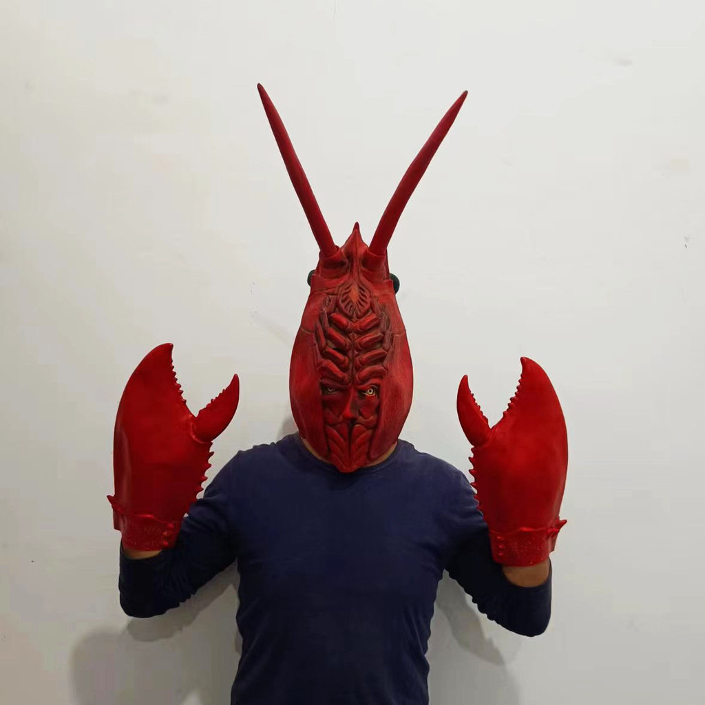 Mặt nạ tôm hùm, găng tay tôm hùm, mũ tôm hùm, đạo cụ cua, mặt nạ tiệc Halloween