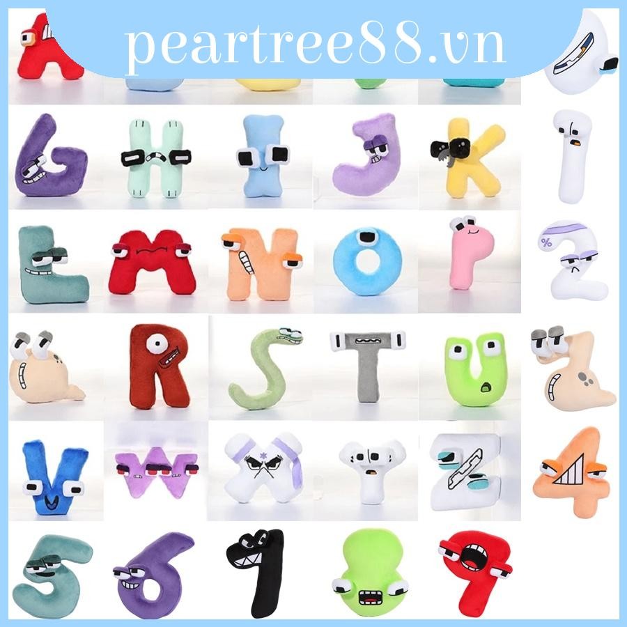 10/21cm Alphabet Lore Puzzle Plush Toy Letter A Number From Zero To Nine Plush Doll Đồ chơi trẻ em Q