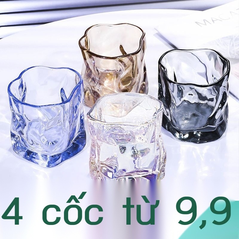 (Date mới) Người nổi tiếng trên Internet cốc xoắn whisky thủy tinh cốc nước thủy tinh cốc origami đ