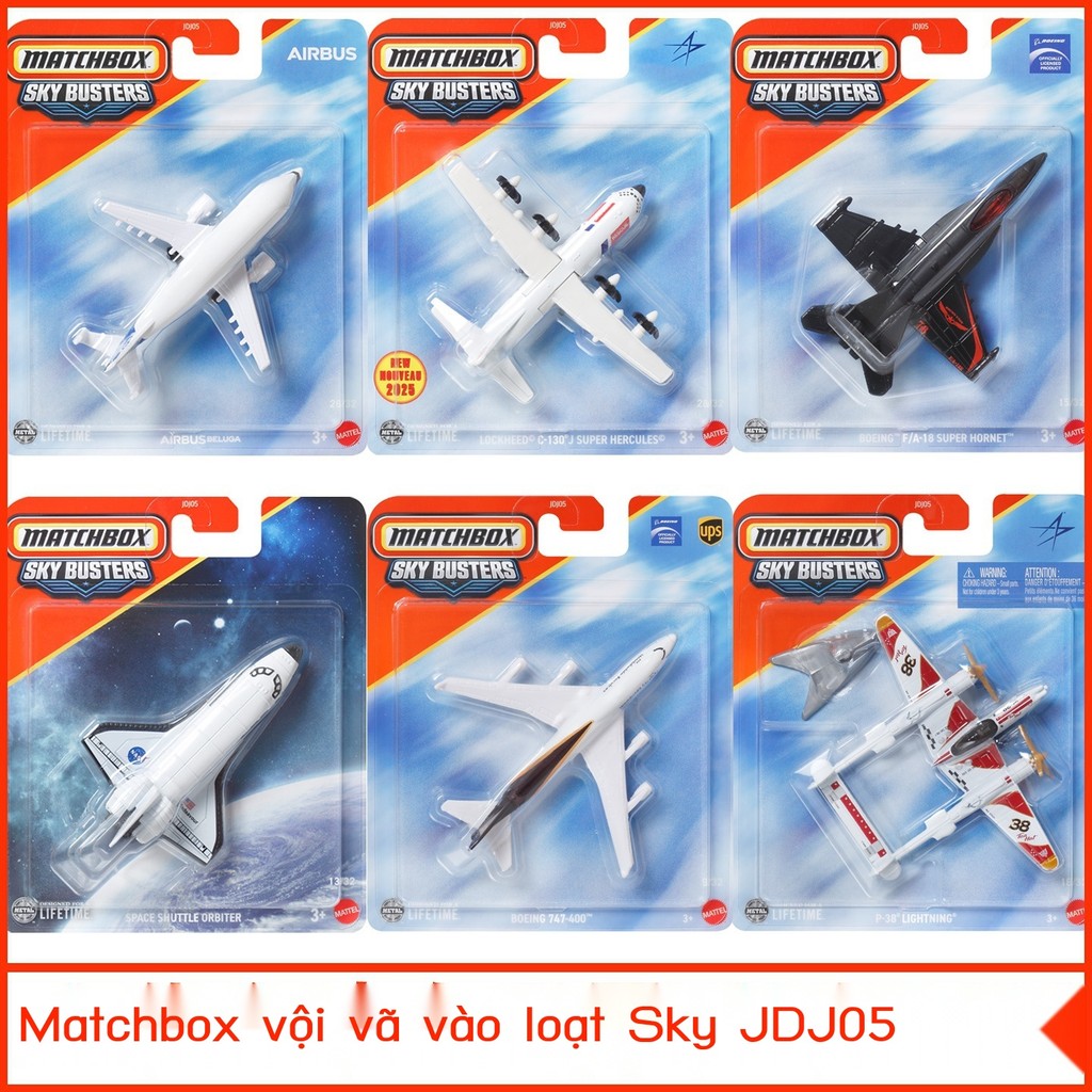 [GIÁ SỈ]  Matchbox Matchbox vội vã vào Sky Series City Hero Airplane Model Model's Toy Car JDJ05