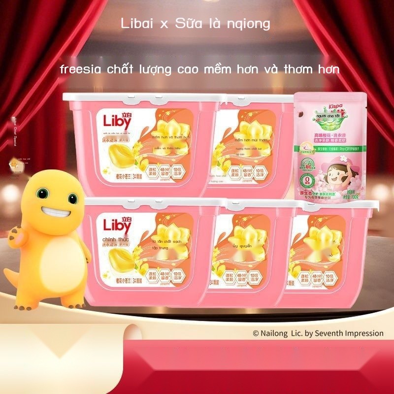 [SALE SỐC]  Viên giặt Liby hương Freesia, hương thơm đậm đặc, loại bỏ vết bẩn mạnh mẽ, làm sạch mềm