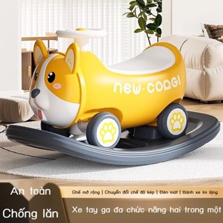   Giá Hủy Diệt  Xe ngựa bập bênh xoay cho trẻ em 3 trong 1 xe tập đi cho bé xe trượt chống lật1-3T 