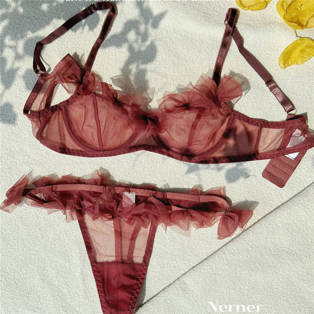 [Bộ áo ngực] Thời trang siêu mỏng Cô gái Thanh niên Không có miếng bọt biển Vòng thép mềm Nữ Ren Đồ lót dây thoải mái Đồ lót nữ Push Up Bralette | BigBuy360 - bigbuy360.vn