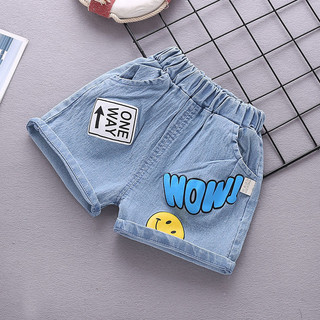 Trẻ Em Trẻ Em Quần Short Denim Phong Cách Mới Mùa Hè Bé Trai Đẹp Trai Mỏng Phong Cách Ngoài Mặc Quần Crop Nữ Bé Thường Ngày Trẻ Em Quần