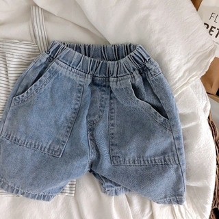 Quần Short Denim Bé Trai Mùa Hè 2023 Phong Cách Mới Rời Phong Cách Phương Tây Quần Trung Nhỏ Trẻ Em Mỏng Phong Cách Thường Ngày Đẹp Trai Quần Short Hợp Thời Trang