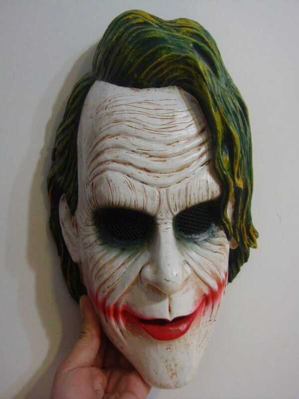 Batman Joker Mask cos Halloween Kinh Dị Mũ Bảo Hiểm Nhựa Dark Night Knight Joker Joker Mask