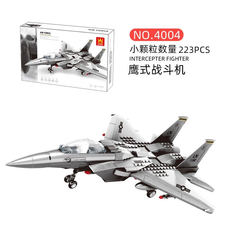 Lego Building Blocks Wangemei F-15 Eagle Fighter Model