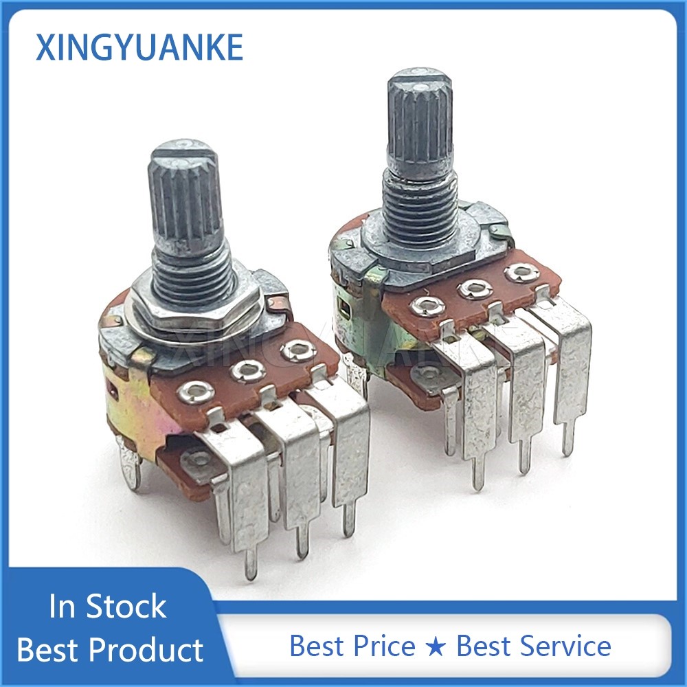 2 Cái / lốc 148 Loại Âm Lượng Âm Thanh Phim Carbon Potentiometer B10K B50K Có Giá Đỡ 6 Chân Uốn Cong