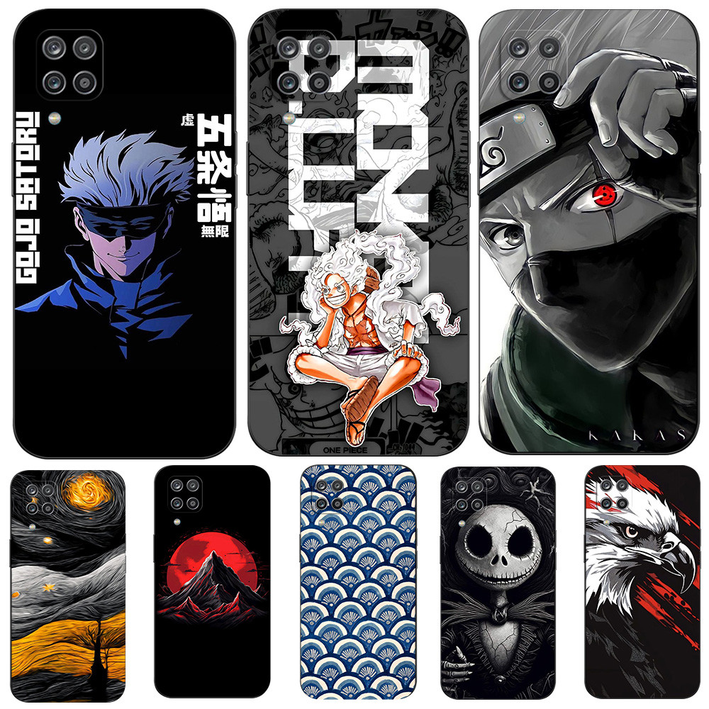 Ốp Lưng Samsung Galaxy A12 M12 Ốp lưng Ốp Lưng Đen Tpu Cool Anime
