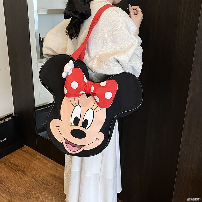 Túi vải hoạt hình Mickey Mickey Túi một chiếc túi dễ thương có công suất lớn Túi xách Túi xách